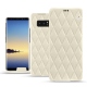 レザーケース Samsung Galaxy Note8 - Blanc - Couture ( Bologna - White ) 