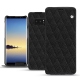 レザーケース Samsung Galaxy Note8 - Ebène - Couture ( Sleek P C12 - Black ) 