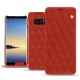 レザーケース Samsung Galaxy Note8 - Papaye - Couture ( Pantone 180C ) 