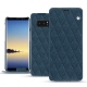 Housse cuir Samsung Galaxy Note8 - Indigo - Couture ( Pantone 303U ) 