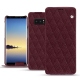 Capa em pele Samsung Galaxy Note8 - Lie de vin - Couture ( Pantone 5115C ) 