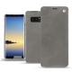Samsung Galaxy Note8 leather case - Acier vintage ( Pantone 403C ) 