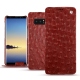 Samsung Galaxy Note8 leather case - Autruche ciliegia