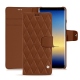 レザーケース Samsung Galaxy Note8 - Marron - Couture ( Nappa - Pantone 1615C ) 