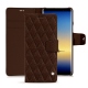 Samsung Galaxy Note8 leather case - Châtaigne - Couture ( Pantone 476C ) 
