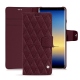 Housse cuir Samsung Galaxy Note8 - Lie de vin - Couture ( Pantone 5115C ) 