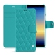 Samsung Galaxy Note8 leather case - Bleu fluo - Couture