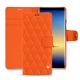 Housse cuir Samsung Galaxy Note8 - Orange fluo - Couture