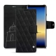 Samsung Galaxy Note8 leather case - Negre poudro - Couture
