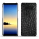 Coque cuir Samsung Galaxy Note8 - Autruche nero