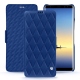 Lederschutzhülle Samsung Galaxy Note8 - Bleu océan - Couture ( Nappa - Pantone 293C ) 