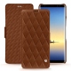 Samsung Galaxy Note8 leather case - Marron - Couture ( Nappa - Pantone 1615C ) 