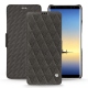 Housse cuir Samsung Galaxy Note8 - Anthracite - Couture ( Pantone 424C ) 