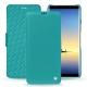 硬质真皮保护套 Samsung Galaxy Note8 - Bleu fluo