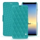 Samsung Galaxy Note8 leather case - Bleu fluo - Couture