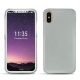 Lederschutzhülle Apple iPhone X - Gris ( Nappa - Pantone W428C ) 