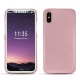 硬质真皮保护套 Apple iPhone X - Rose ( Nappa - Pantone 2365C ) 