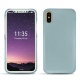 Capa em pele Apple iPhone X - Bleu ciel ( Nappa - Pantone 277C ) 