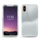 Capa em pele Apple iPhone X - Platinium ( Pantone 877C ) 