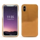 Lederschutzhülle Apple iPhone X - Or Maïa ( Pantone 871C ) 