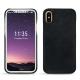 Lederschutzhülle Apple iPhone X - Dark vintage ( Roughtcut - Black#5256 ) 