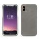 Lederschutzhülle Apple iPhone X - Acier vintage ( Pantone 403C ) 