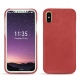 Funda de piel Apple iPhone X - Cerise vintage ( Pantone 185C ) 
