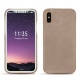 硬质真皮保护套 Apple iPhone X - Taupe vintage ( Pantone 7530C ) 