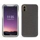 Coque cuir Apple iPhone X - Anthracite ( Pantone 424C ) 