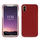 Coque cuir Apple iPhone X - Tomate ( Pantone 187C ) 