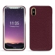Capa em pele Apple iPhone X - Lie de vin ( Pantone 5115C ) 