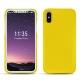 硬质真皮保护套 Apple iPhone X - Jaune fluo