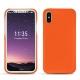 Capa em pele Apple iPhone X - Orange fluo