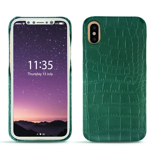 Apple IPhone X - Habillez avec style votre mobile avec des étuis, housses, coques premiumCrocodile pino ( Pantone #173F35 ) 
