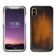 Coque cuir Apple iPhone X - Marron Patine