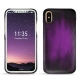 Funda de piel Apple iPhone X - Violet Patine