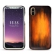 Coque cuir Apple iPhone X - Fauve Patine