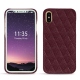 Capa em pele Apple iPhone X - Lie de vin - Couture ( Pantone 5115C ) 