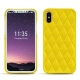 硬质真皮保护套 Apple iPhone X - Jaune fluo - Couture