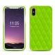 Apple iPhone X leather cover - Vert fluo - Couture