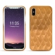 Coque cuir Apple iPhone X - Or Maïa - Couture