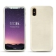 Coque cuir Apple iPhone X - Blanc escumo
