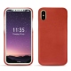 Capa em pele Apple iPhone X - Arange clouquié