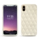 Apple iPhone X leather cover - Blanc escumo - Couture