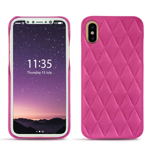 Custodia in pelle Apple iPhone XRose BB - Couture ( Pantone #DB599F )