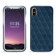 Coque cuir Apple iPhone X - Blu mediterran - Couture