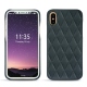 Apple iPhone X leather cover - Blu marino - Couture