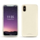 Coque cuir Apple iPhone X - Blanc PU