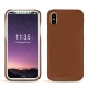 Apple iPhone X leather cover - Marron PU
