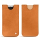 Apple iPhone X leather pouch - Mandarine vintage ( Pantone 165C ) 